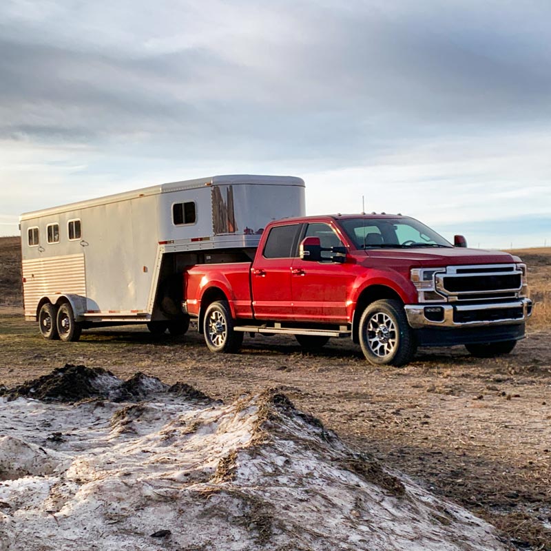 truck towing trailer